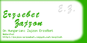 erzsebet zajzon business card