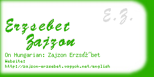 erzsebet zajzon business card